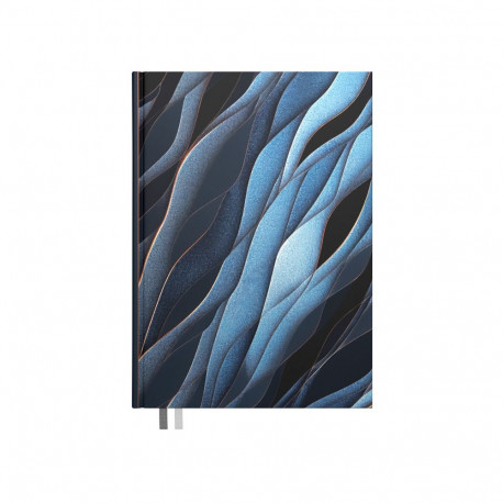 Märkmik A5 155x215mm, ruut, Indigo, kõvaköide, disainkaaned, Timer