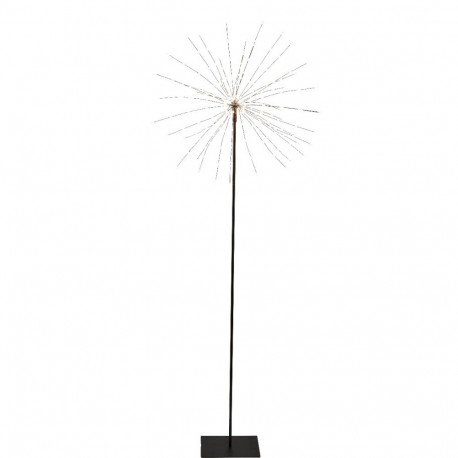 Dekoratsioon ILUTULESTIK kõrgel mustal jalal, D-50x130cm, 200 soe valget LED tuld, toitekaabel 3m, I