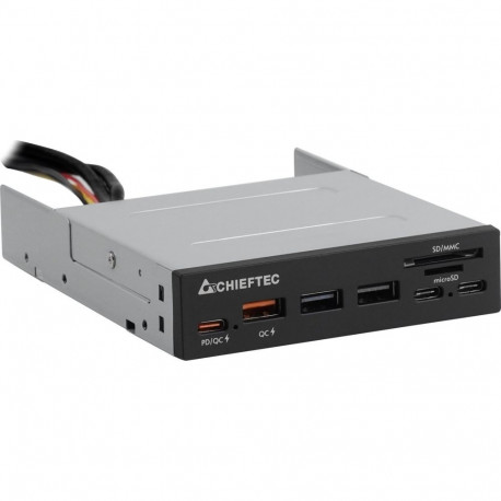 Chieftec Esipaneel 3x USB + 3x USB-C + Kaardilugeja (CRD-908H)