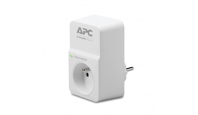 APC Essential ülepinge kaitsega pikendusjuhe, 1 pistik, valge (PM1W-GR)
