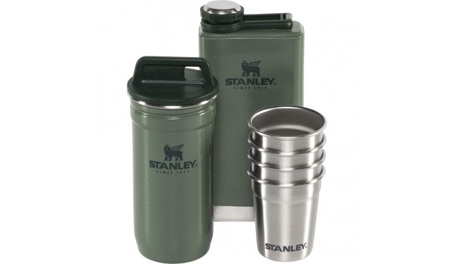 Stanley Hip Flask with 4 ADVENTURE Glasses - Green / Stanley Universal