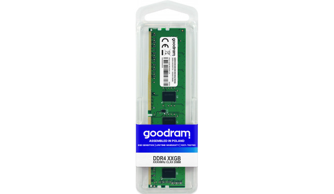 GoodRam DDR4 memory, 16 GB, 2400MHz, CL17 (GR2400D464L17/16G)