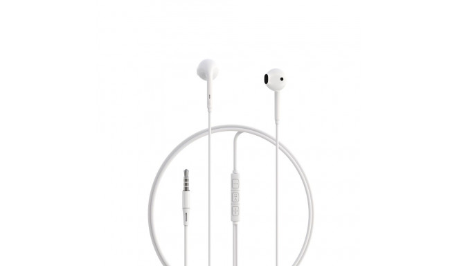 Devia wired earphones Kintone A3 jack 3,5mm white
