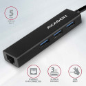 AXAGON HMA-GL3A Multiport Hub, USB 3.0 Type-A, Gbit-LAN, 3x USB-A, microSD