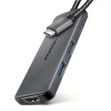 Axagon HMC-5H8K USB 5Gbps hub 2x USB-A USB-C HDMI 8k/30Hz PD 100W kabel USB-C Wired USB 3.2 Gen 1 (3