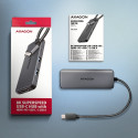 Axagon HMC-5H8K USB 5Gbps hub 2x USB-A USB-C HDMI 8k/30Hz PD 100W kabel USB-C Wired USB 3.2 Gen 1 (3