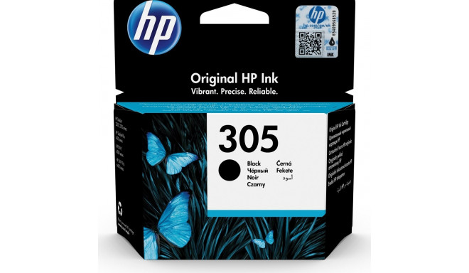HP 305 must originaal tindikassett 1 tk
