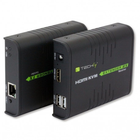 Techly IDATA HDMI-KVM2 KVM pikendaja saatja ja vastuvõtja