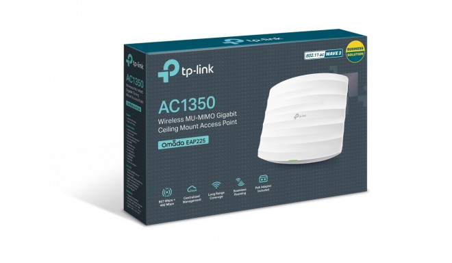 TP-Link Omada EAP225 juhtmevaba pääsupunkt 1350 Mbit/s valge Power over Ethernet (PoE)