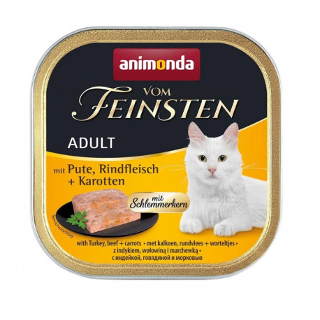 ANIMONDA Vom Feinsten Adult kalkun, veiseliha ja porgandiga märg kassitoit 100g