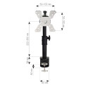 Techly 13-30" Desk Stand for Monitor Short Arm Tilt" ICA-LCD 500BK
