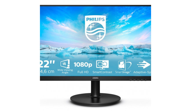 Philips V Line 221V8A/00 LED ekraan 54,6 cm (21,5") 1920 x 1080 pikslit Full HD must