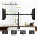 Techly ICA-LCD 382-D monitori kinnitus / alus 68,6 cm (27") Must Laua jaoks