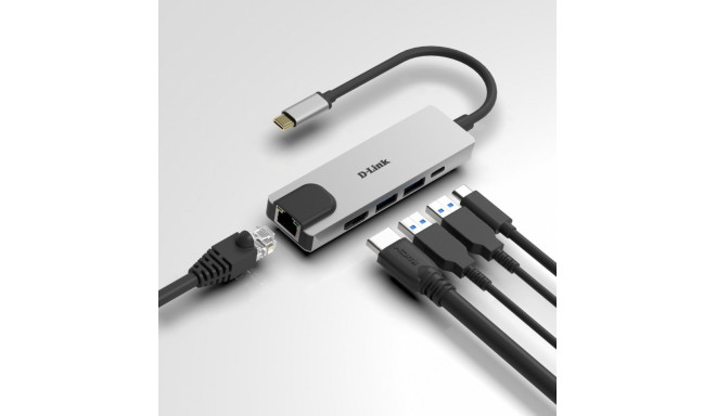 D-Link DUB-M520 USB-C + USB 3.0 + HDMI jaotur