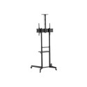 NEOMOUNTS Mobiilne Põrandastatiiv koos AV- ja kaamerariiuliga, kõrguse reguleerimine 128.5-145cm