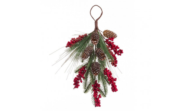 Door Hanger Christmas Red Green Natural Plastic Pineapples 42 cm