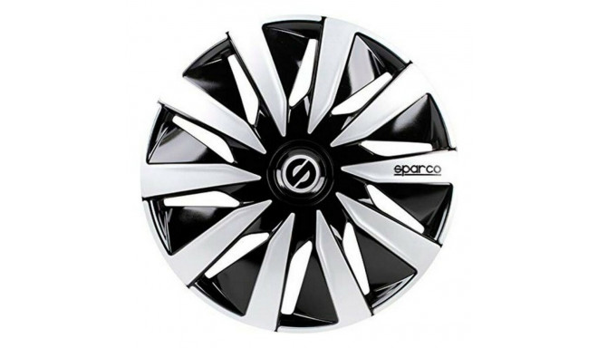 Hubcap Sparco Lazio Black Silver 14" (4 uds)