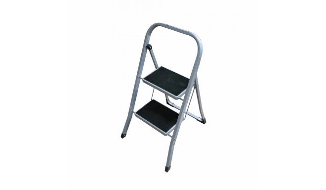 2-step folding ladder EDM 75081 Grey Steel 47 x 55 x 82 cm