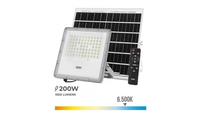 Prožektoru projektors EDM 31855 200 W 1500 lm Tālvadības pults Fotoelektriskais saules panelis (6500