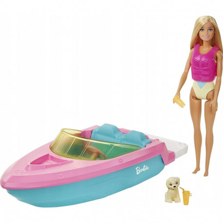 Barbie nukk + mootorpaat (GRG30)