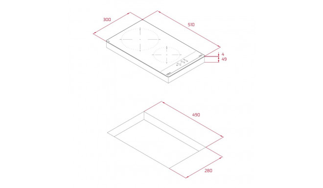 Domino induktsioonpliidiplaat Teka IBC 32000 TTC BK