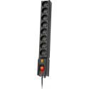 Lestar LX 810 surge protector power strip 8 sockets 3 m black