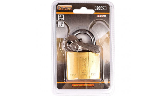 Gold-colored lock 40 mm