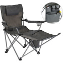 HI HI Luxury camping chair with footrest, anthracite (423912)