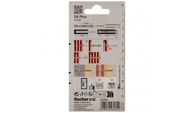 FISCHER pins SX Plus, 6x50 mm, 10 pcs.