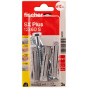 FISCHER dowels with screws SX Plus S, 12x60 mm, 3 pcs.