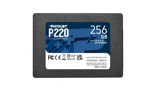 Patriot P220 256GB 2.5" SATA III SSD (P220S256G25)