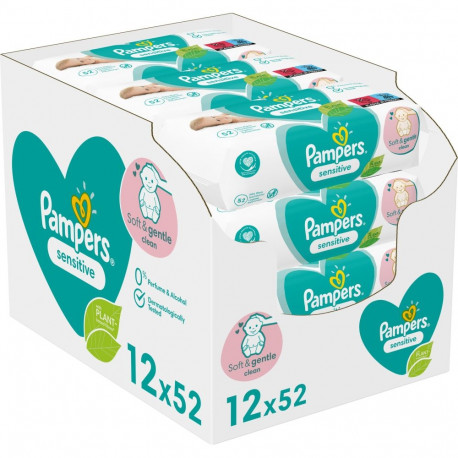 Pampers Sensitive niisked salvrätikud 12x52 tk
