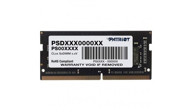 Patriot Signature sülearvuti mälu, SODIMM, DDR4, 8 GB, 2133 MHz, CL15 (PSD48G213381S)