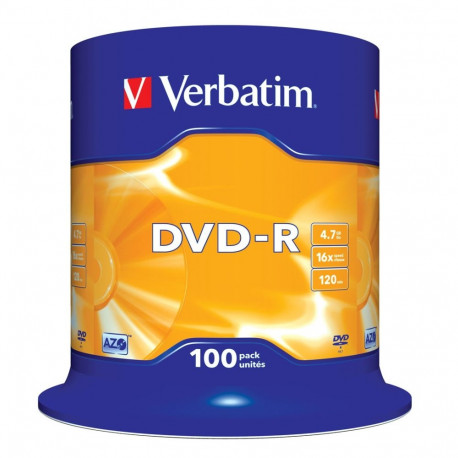 Verbatim DVD-R 4.7GB 100pc(s), matt-hõbedane