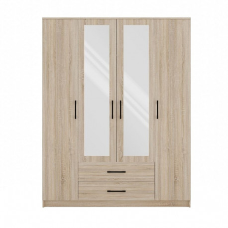 Topeshop ROMANA 160 SON bedroom wardrobe/closet 11 shelves 4 door(s) Oak