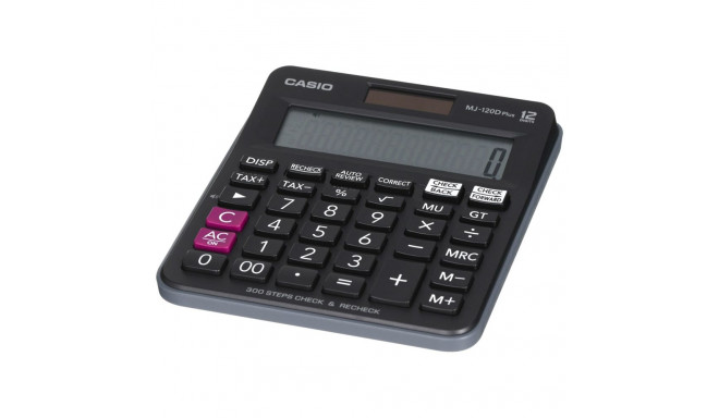CASIO CALCULATOR OFFICE MJ-120D PLUS BLACK , 12 DIGIT DISPLAY
