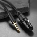 Ugreen audio cable microphone cable XLR (female) - 6.35 mm jack (male) 2 m black (20719 AV131)