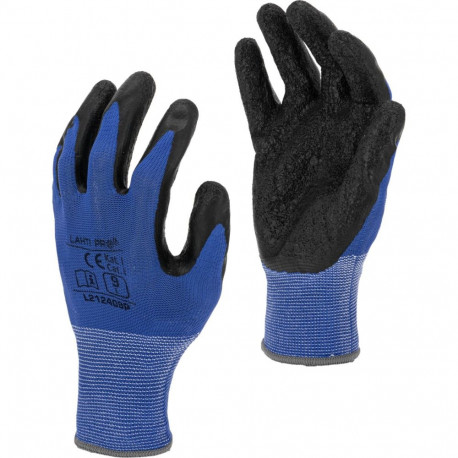 Rękawice lateks nieb.-czarne l212407p, 12 par, "7",ce, lahti