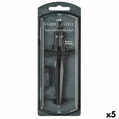 Kompass Faber-Castell Must (5 Ühikut)