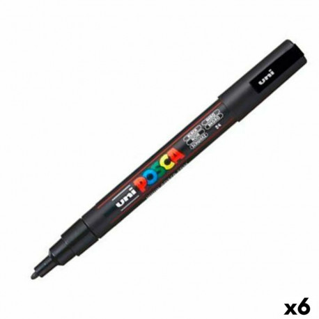 Marker POSCA PC-3M Must (6 Ühikut)