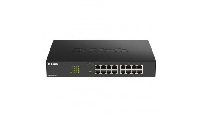 D-Link DGS-1100-16V2 Managed L2 Gigabit Ethernet (10/100/1000) Black