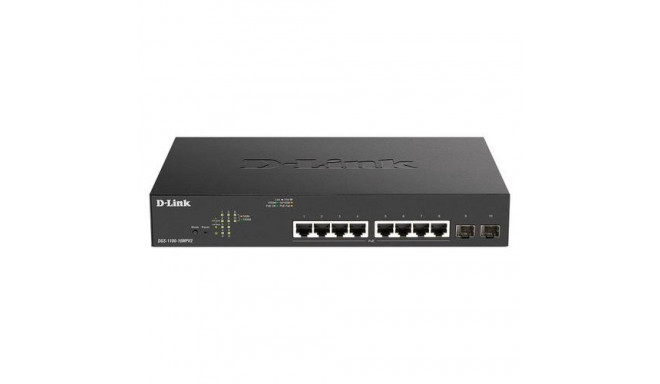 D-Link DGS-1100-10MPV2 Managed L2 Gigabit Ethernet (10/100/1000) Power over Ethernet (PoE) 1U Black