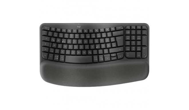 Logitech Wave Keys keyboard Office RF Wireless + Bluetooth QWERTZ German Graphite