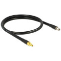 DeLOCK 1m RP-SMA/RP-SMA coaxial cable CFD400, LLC400 Black