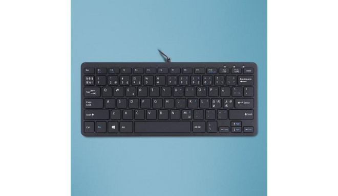 R-Go Tools Ergonomic keyboard R-Go Compact, compact keyboard, flat design, QWERTY (NORDIC), wired, b