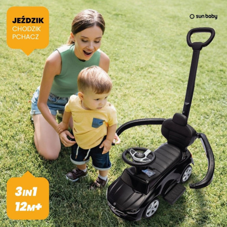 Mercedes pealistutav auto C-Class lükkesanga ja jalatoega, must