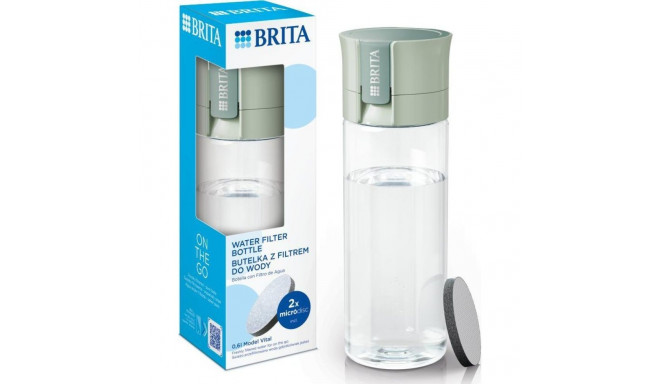 Brita Vital Filter Bottle Pastel Green + 2 MicroDisc Filters 600ml