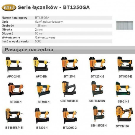 BOSTITCH BT13 50mm 5M 18GA naelad