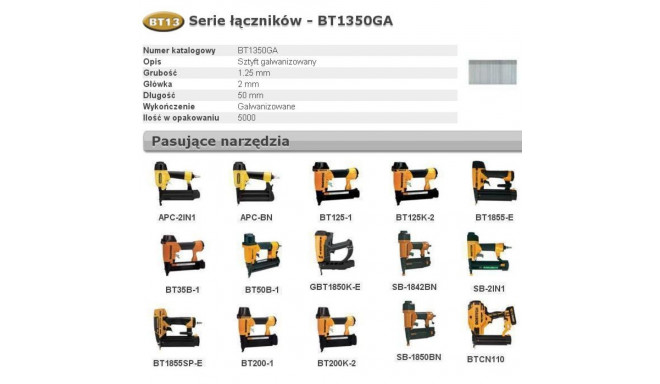 BOSTITCH NÕELAD BT13 50mm 5M 18GA