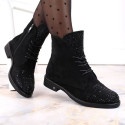 Boots with zircons Potocki W WOL176 black (37)